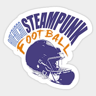 american football steampunk style helmet graphic design ironpalette Sticker